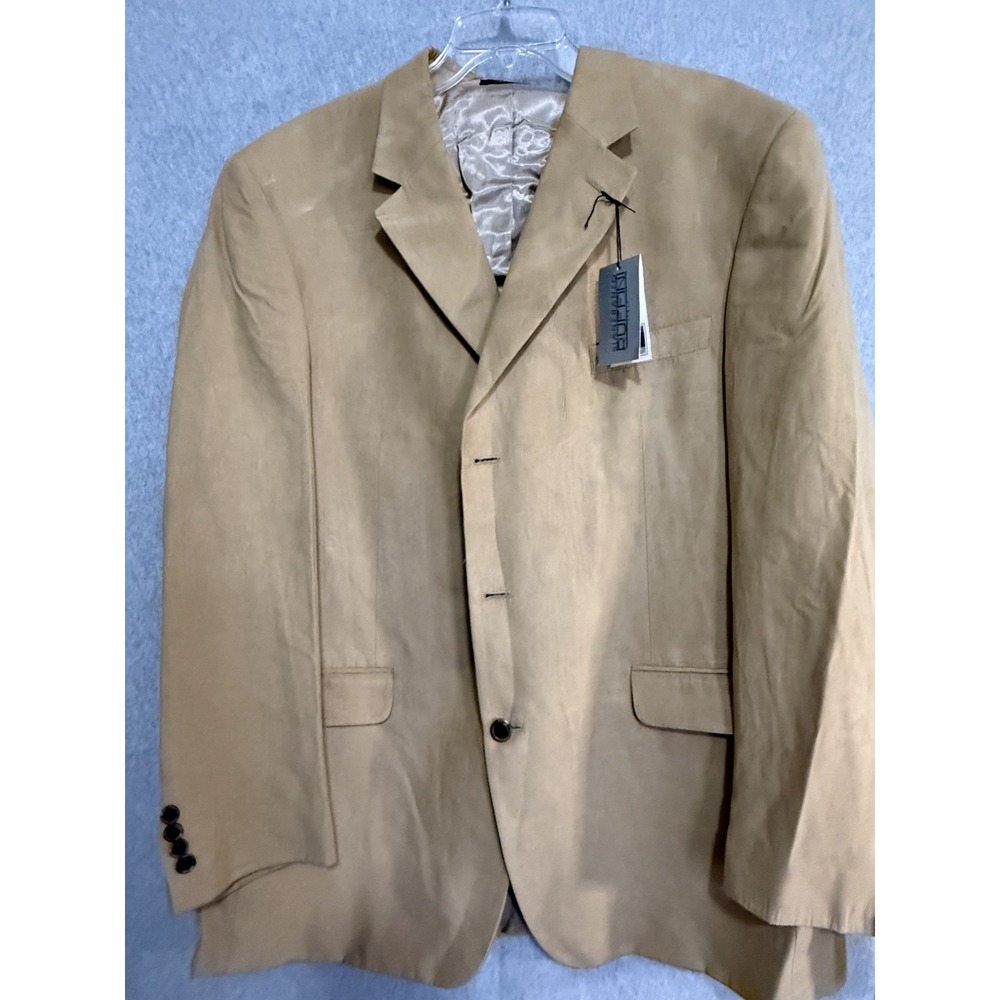 Gianfranco Ruffini Italy Suede Blazer Jacket Men's 48L Tan Sport‎ Coat NWT